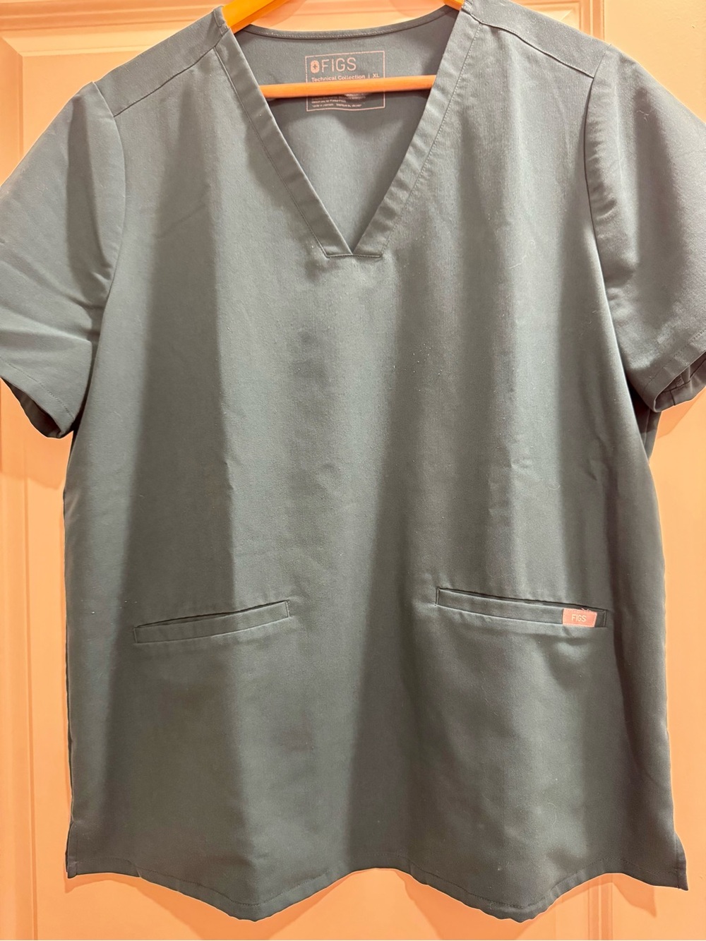 FIGS Casma Scrub Top XL and Kade Cargo Scrub Pant XL Caribbean Blue